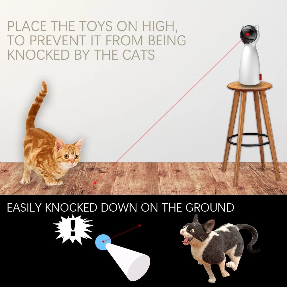 Bear Laser Cat Teaser Automatic Laser Cat Teaser Led Red Laser Cat Toy