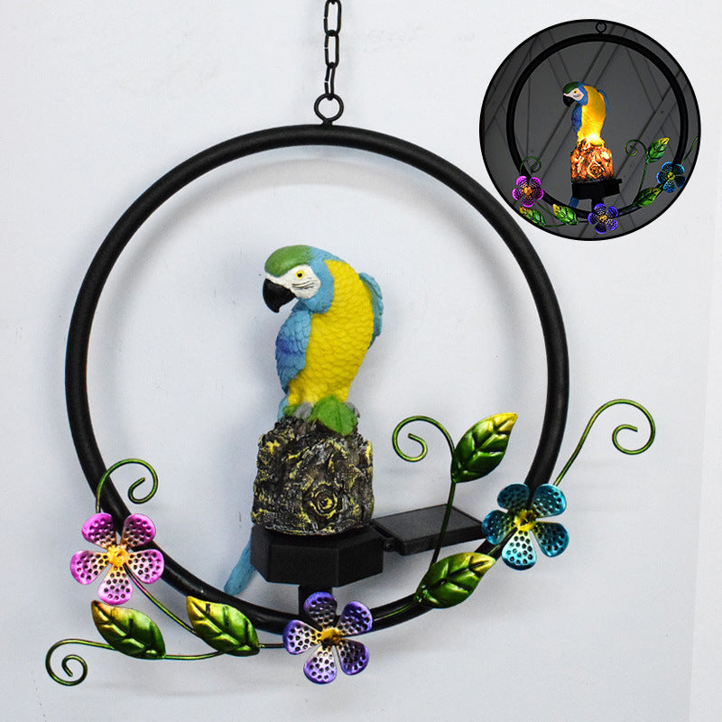 Owl Solar Garden Lights Resin Hanging Lights Garden Lawn Lights Outdoor Wind Chimes Landscape Lights Decorative Chandelier