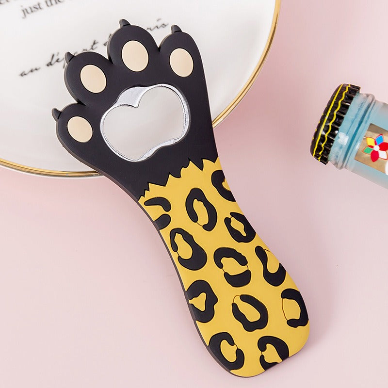 Cat's Claw Bottle Opener Cute Cartoon Magnetic Beer Bottle Opener Creative Silicone Magnetic Refrigerator Sticker