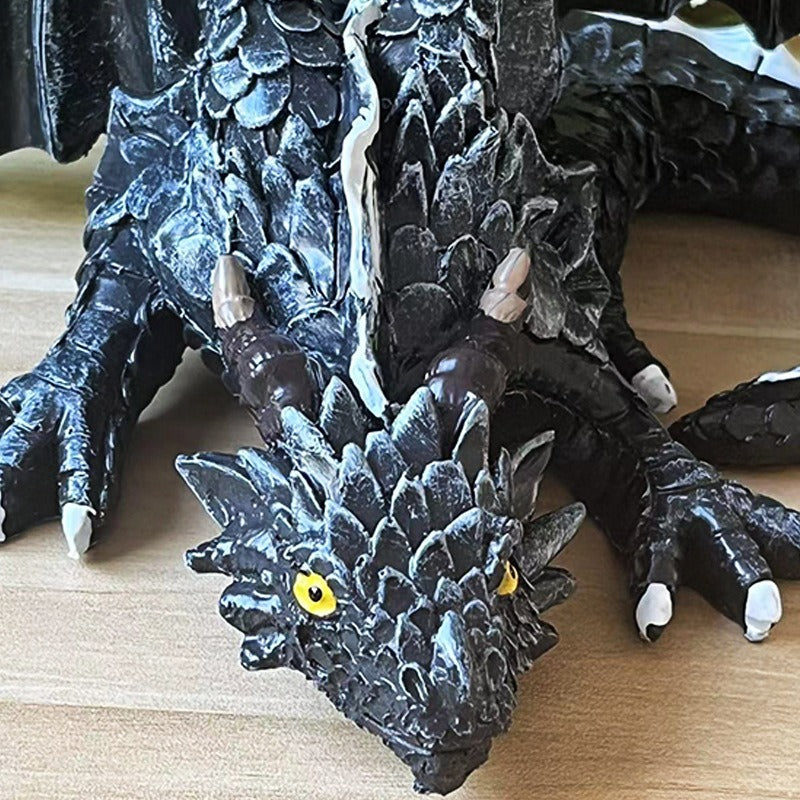 Resin Craft Decoration Winged Dragon Sculpture Ornaments Office Desktop Decoration Ornaments Resin Crafts
