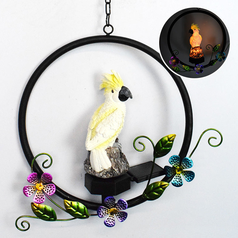 Owl Solar Garden Lights Resin Hanging Lights Garden Lawn Lights Outdoor Wind Chimes Landscape Lights Decorative Chandelier