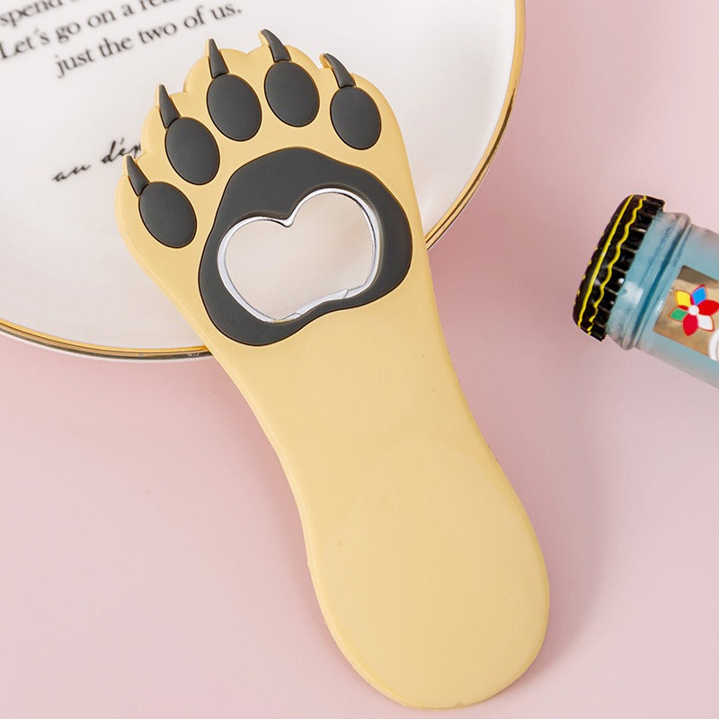 Cat's Claw Bottle Opener Cute Cartoon Magnetic Beer Bottle Opener Creative Silicone Magnetic Refrigerator Sticker