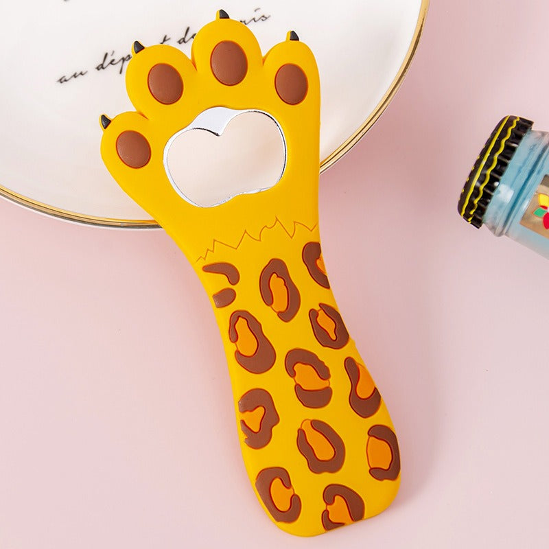 Cat's Claw Bottle Opener Cute Cartoon Magnetic Beer Bottle Opener Creative Silicone Magnetic Refrigerator Sticker