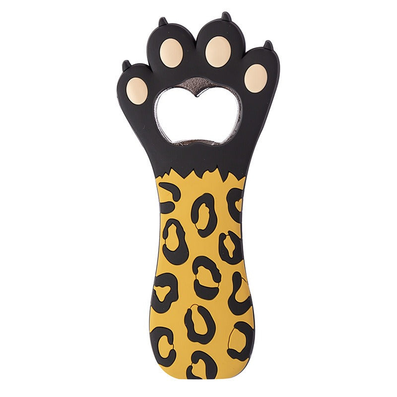 Cat's Claw Bottle Opener Cute Cartoon Magnetic Beer Bottle Opener Creative Silicone Magnetic Refrigerator Sticker