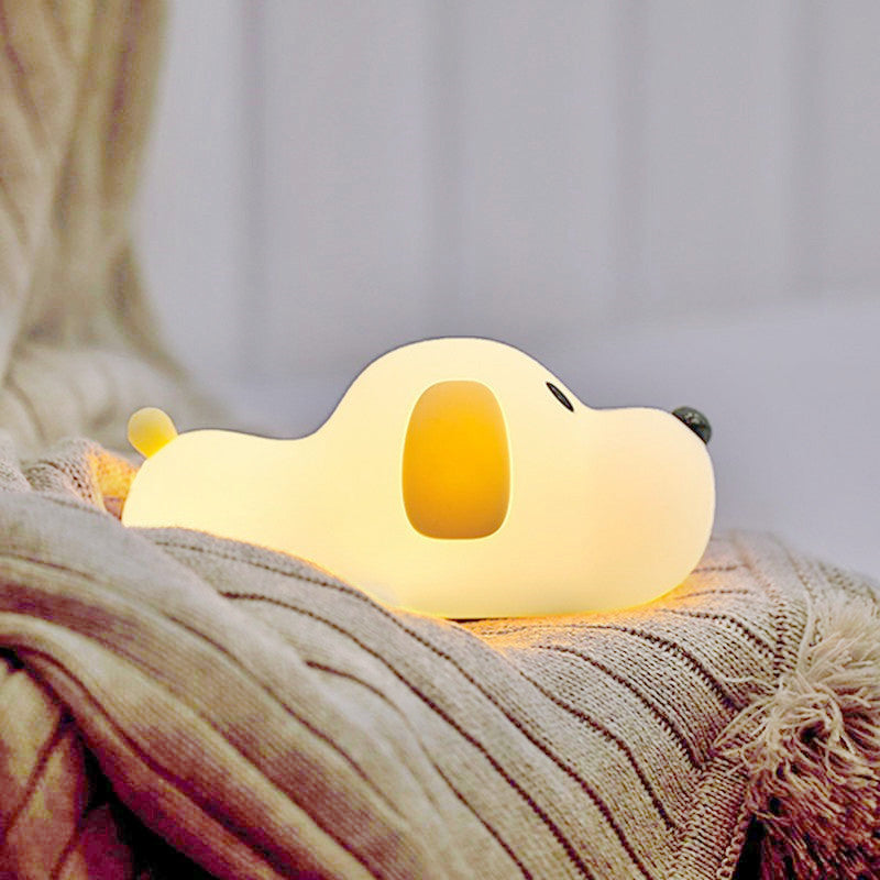 New And Peculiar Stupid Led Silicone Night Light USB Charging Timing Atmosphere Light Children's Bedside Smart Pat Light