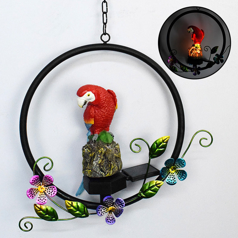 Owl Solar Garden Lights Resin Hanging Lights Garden Lawn Lights Outdoor Wind Chimes Landscape Lights Decorative Chandelier