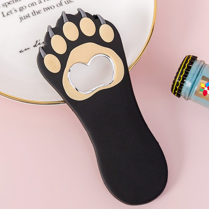 Cat's Claw Bottle Opener Cute Cartoon Magnetic Beer Bottle Opener Creative Silicone Magnetic Refrigerator Sticker