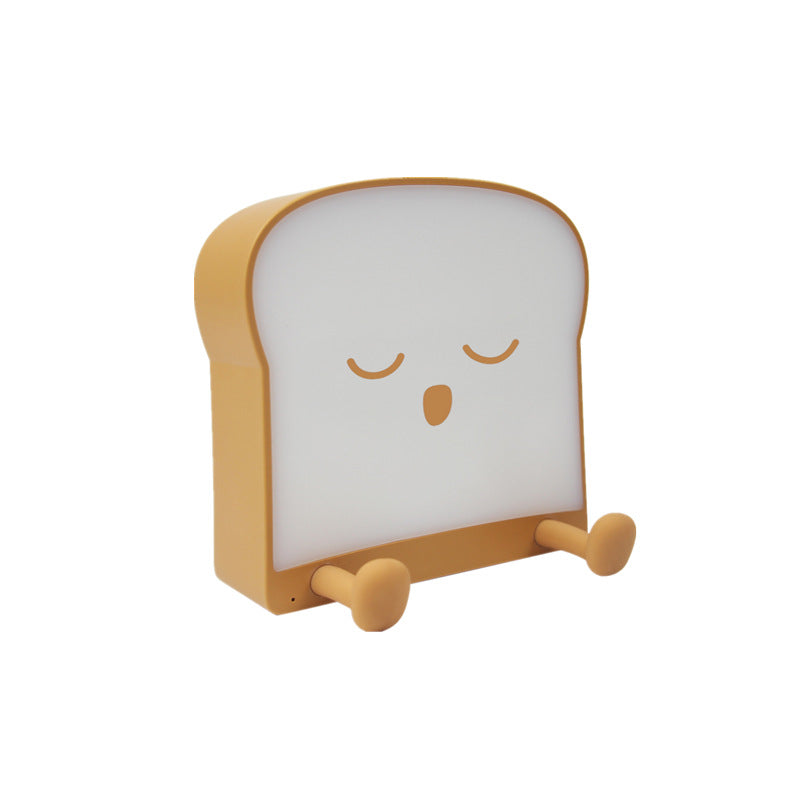 Toast Bread Night Light USB Charging Pat Timing Light Single-Sided Light-Emitting Square Bread Shape Bedside Lamp