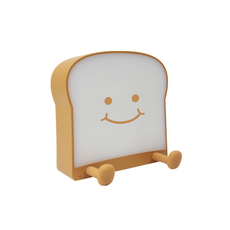 Toast Bread Night Light USB Charging Pat Timing Light Single-Sided Light-Emitting Square Bread Shape Bedside Lamp