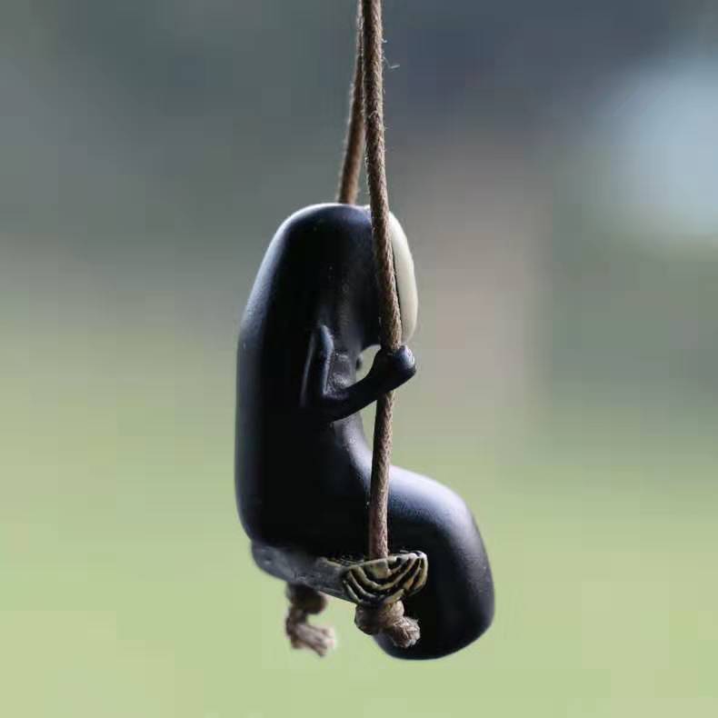 Faceless Male Car Pendant Spirited Away Rearview Mirror Pendant Hayao Miyazaki Faceless Male Swing Car Pendant