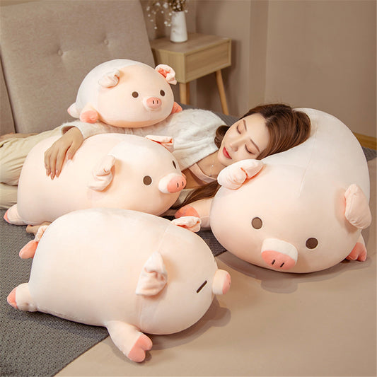 Plush Toy Cute Bobo Pig Doll Pink Pig Doll Girl Sleeping Pillow Doll