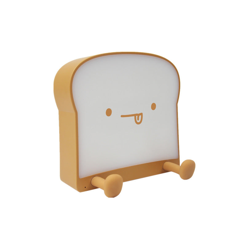 Toast Bread Night Light USB Charging Pat Timing Light Single-Sided Light-Emitting Square Bread Shape Bedside Lamp