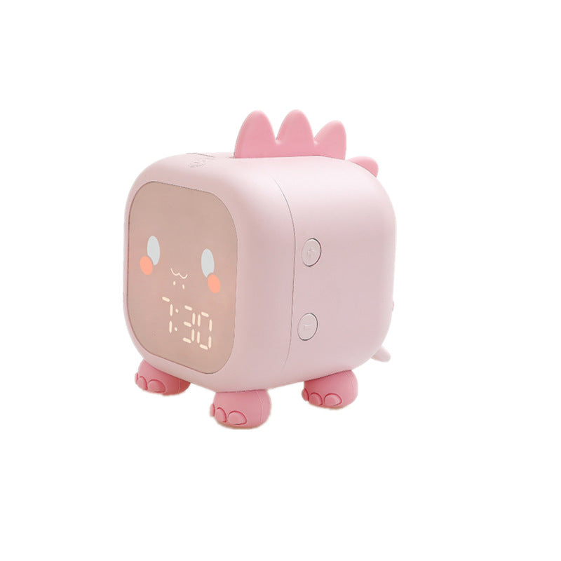 Fun Dragon Small Alarm Clock Creative Intelligent Night Light Desktop Clock Children Student Bedside Led Digital Electronic Clock