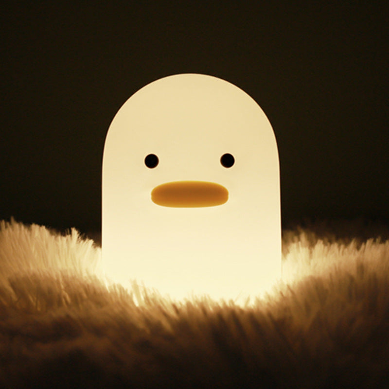 Duck Silicone Night Light USB Charging Cute Pat Light Bedroom Sleep Eye Protection With Sleep Timing Night Light