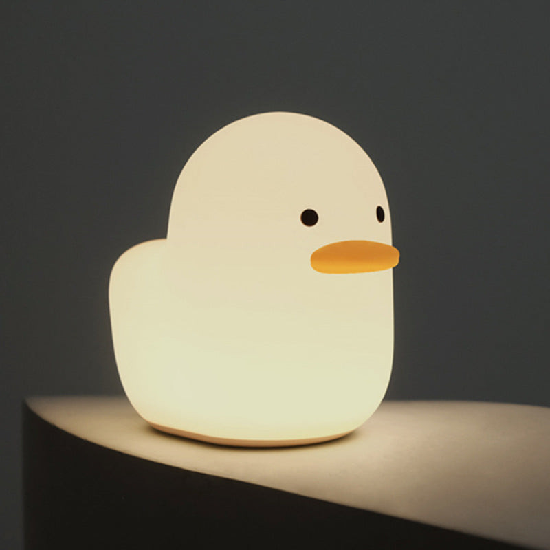 Duck Silicone Night Light USB Charging Cute Pat Light Bedroom Sleep Eye Protection With Sleep Timing Night Light