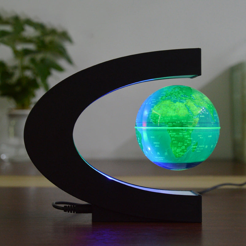 C-Shaped 3-Inch Magnetic Levitation Globe Creative Gifts For Valentine's Day Novel Home Decorations